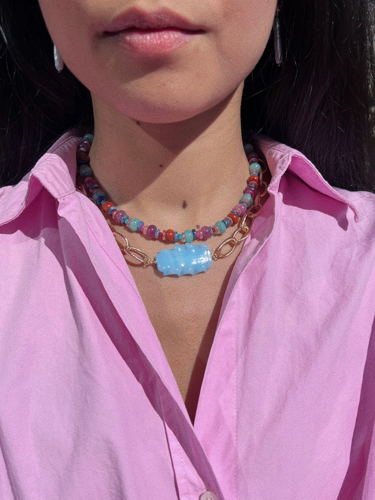 Collier Ondine bleu