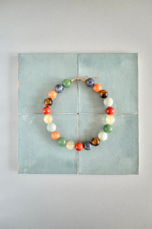 Collier Cosmos | Ras de cou en sphères multicolores