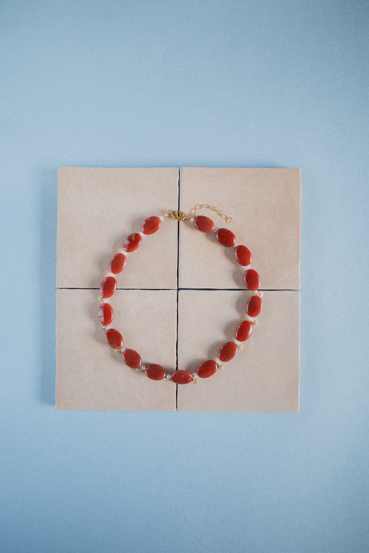 Collier Scarlet coquelicot