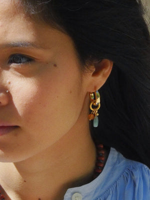 Boucles d'oreilles Alizé bleu