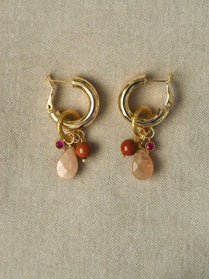 Boucles d'oreilles Alizé rose