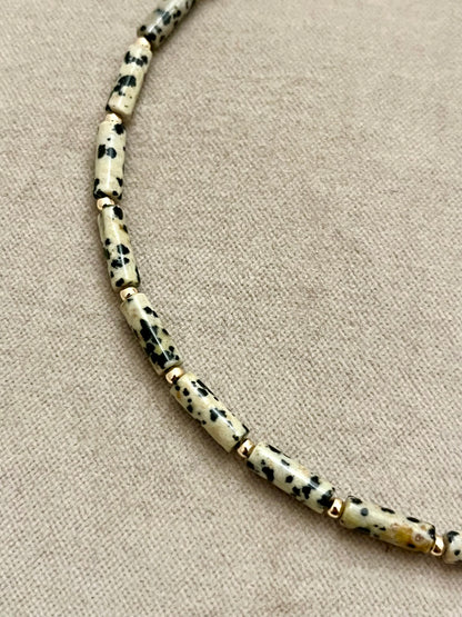 Collier Jaspe dalmatien