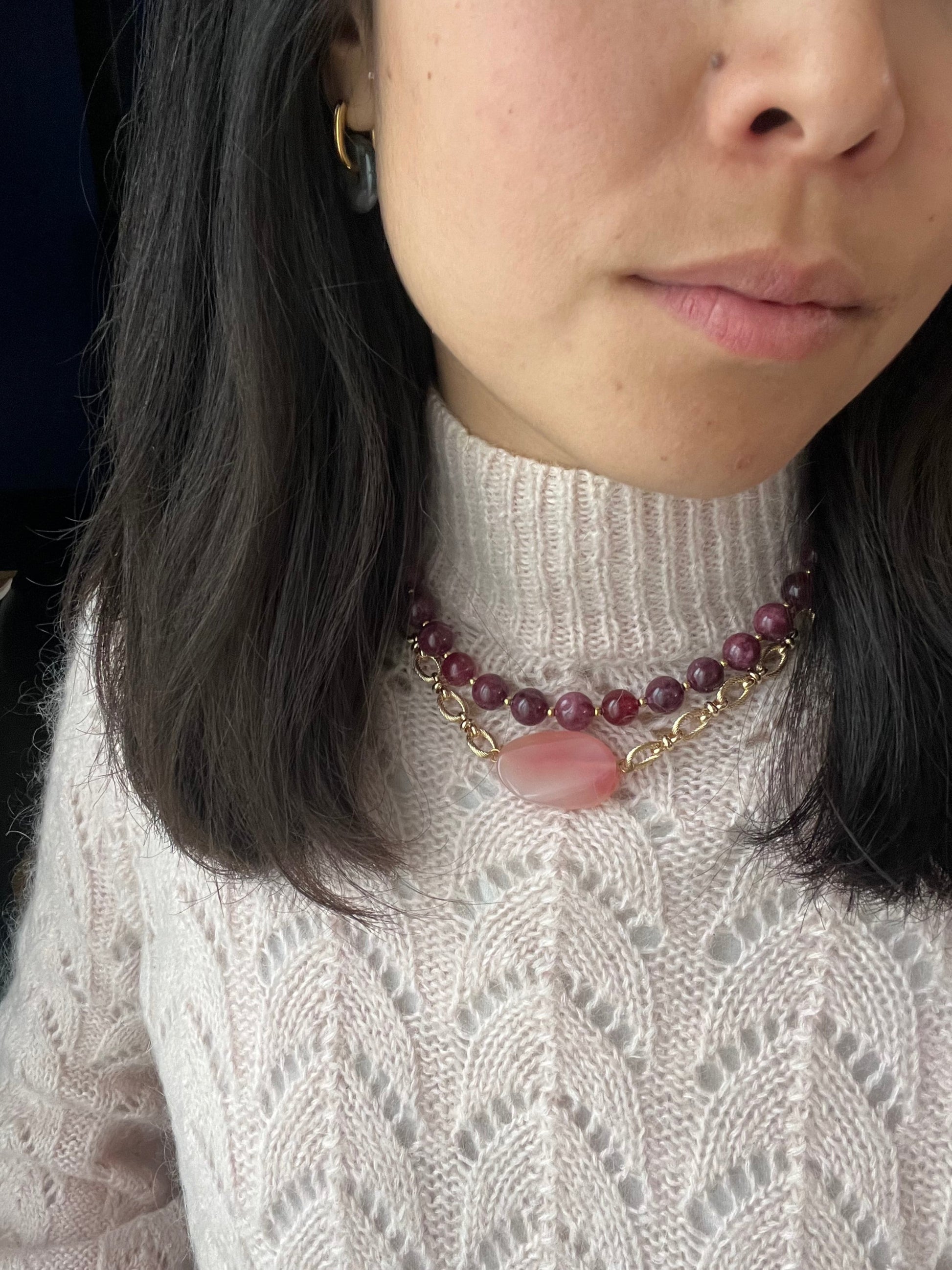 collier ras de cou choker artisinal fait main à paris en france