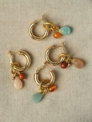 Boucles d'oreilles Alizé bleu