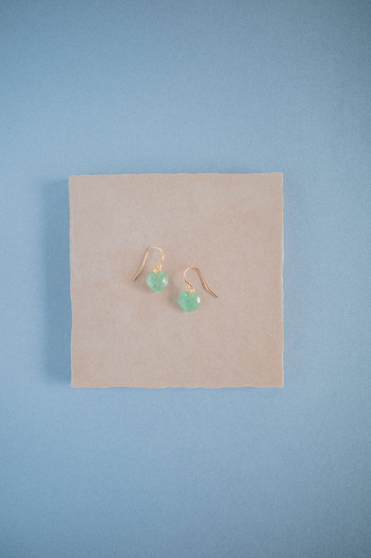 Boucles d’oreilles Aimée verte - Précommande