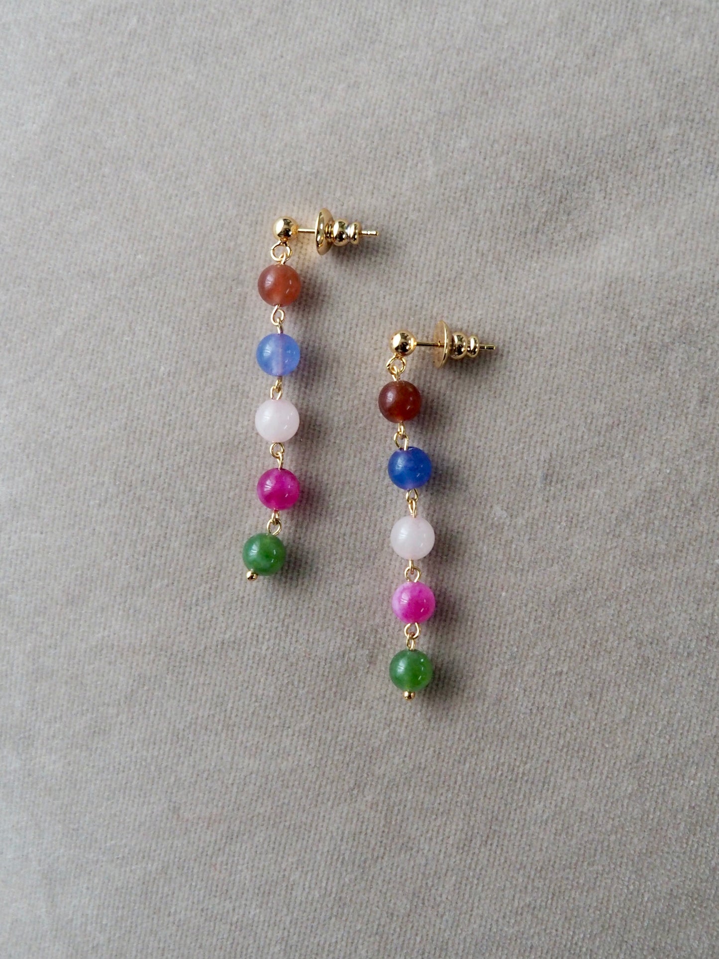 Boucles d'oreilles Tourmaline multicolore