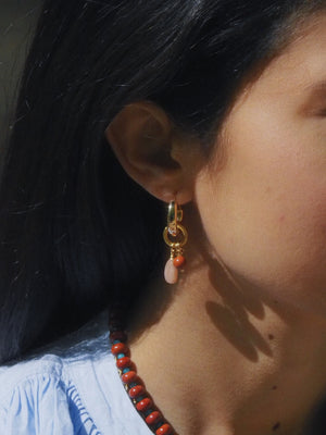 Boucles d'oreilles Alizé rose