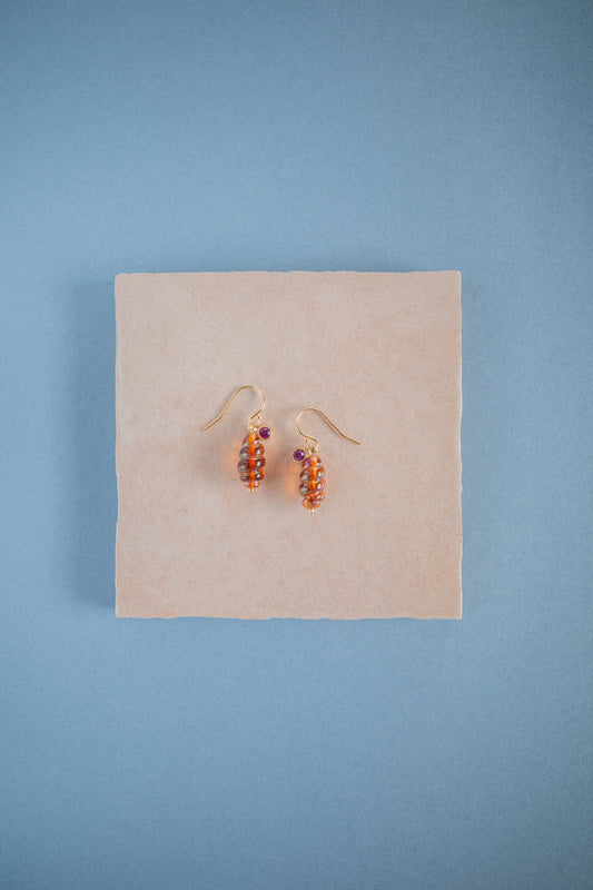 Boucles d’oreilles Tourbillon miel - Précommande