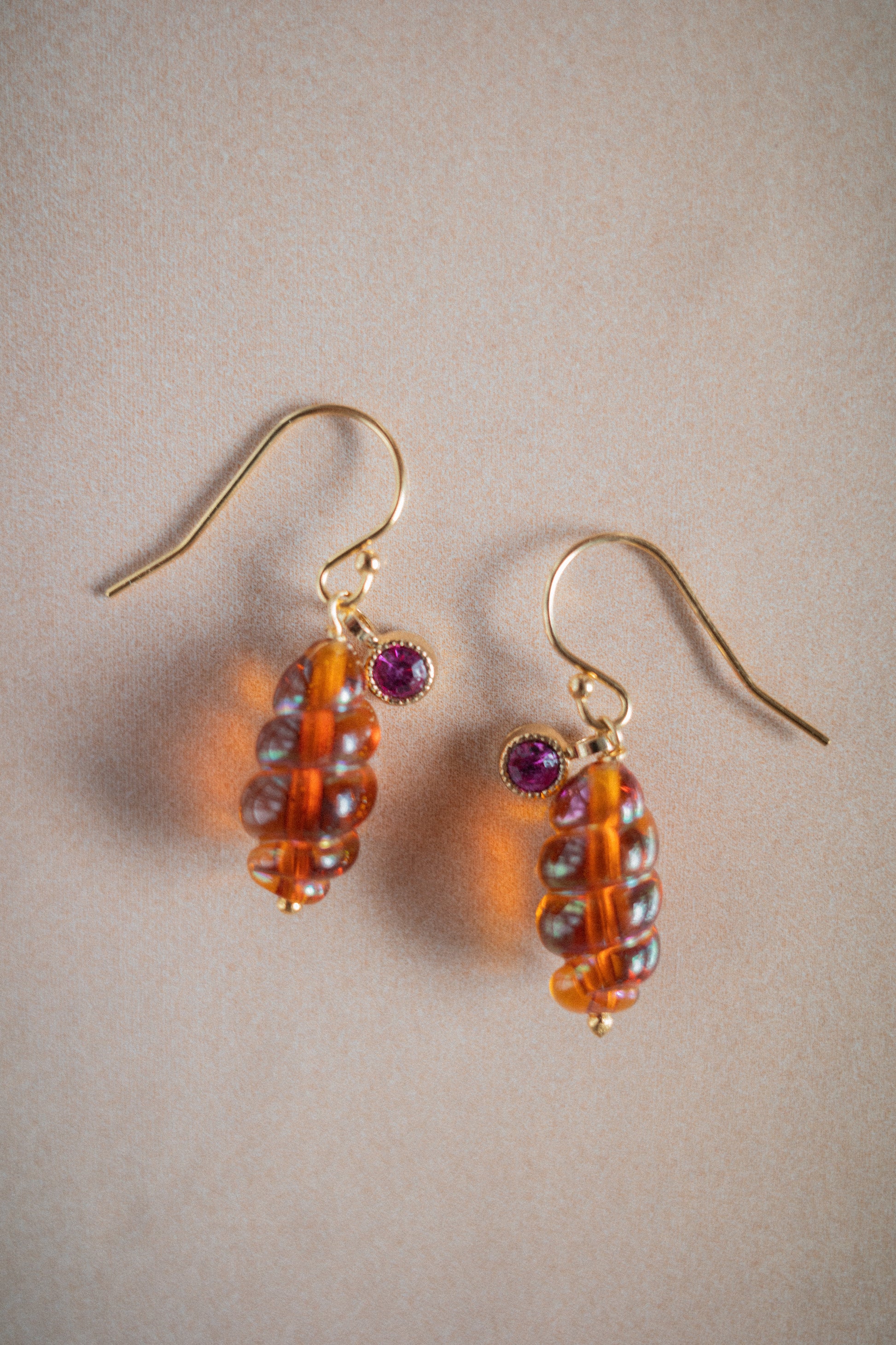 Boucles d’oreilles Tourbillon miel - Précommande