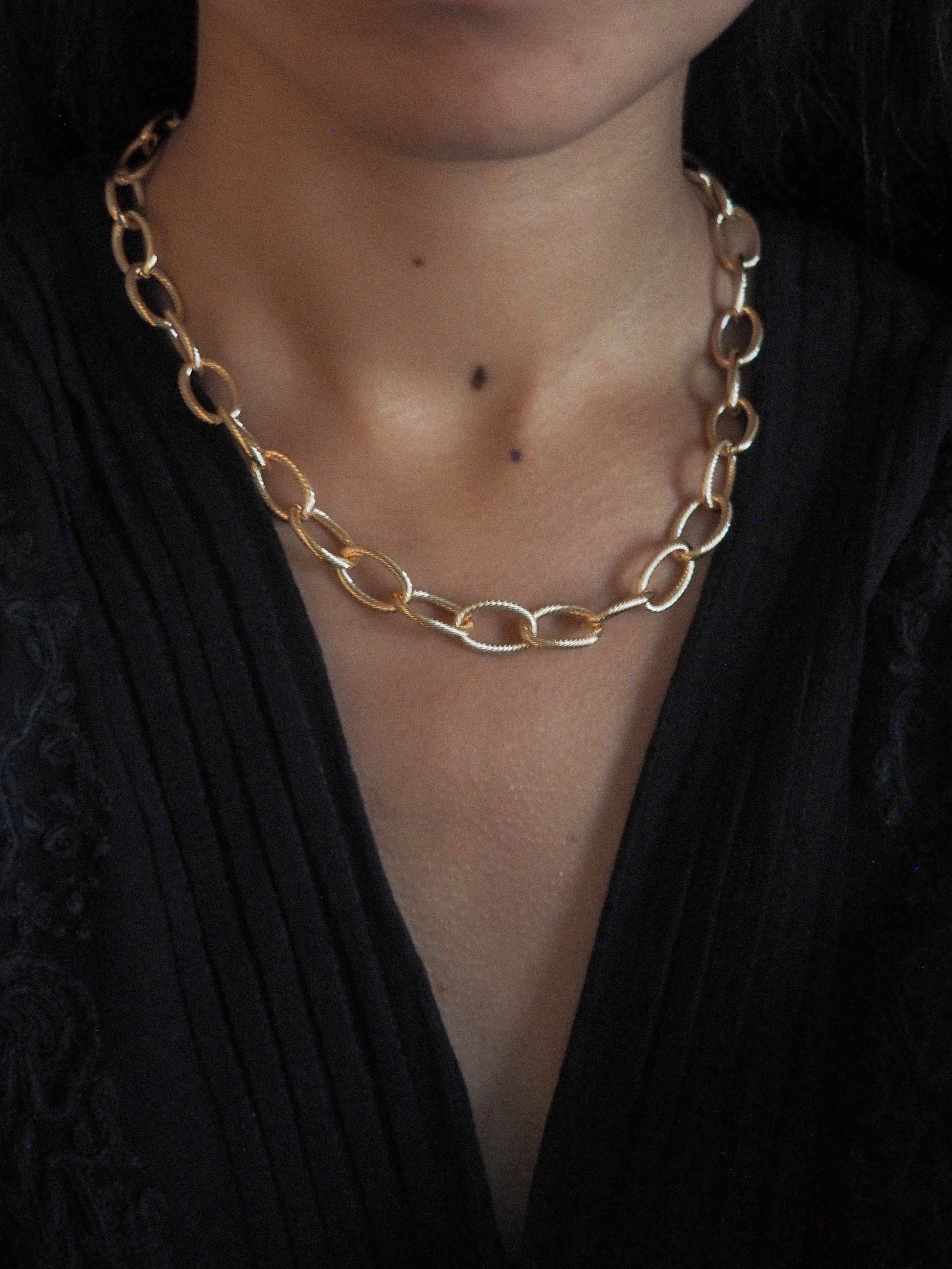 Collier Grand Trianon | Chaîne torsadée plaquée or