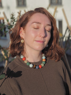 Collier Cosmos | Ras de cou en sphères multicolores