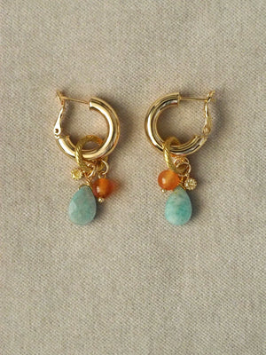 Boucles d'oreilles Alizé bleu