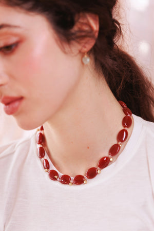Collier Scarlet coquelicot - Précommande
