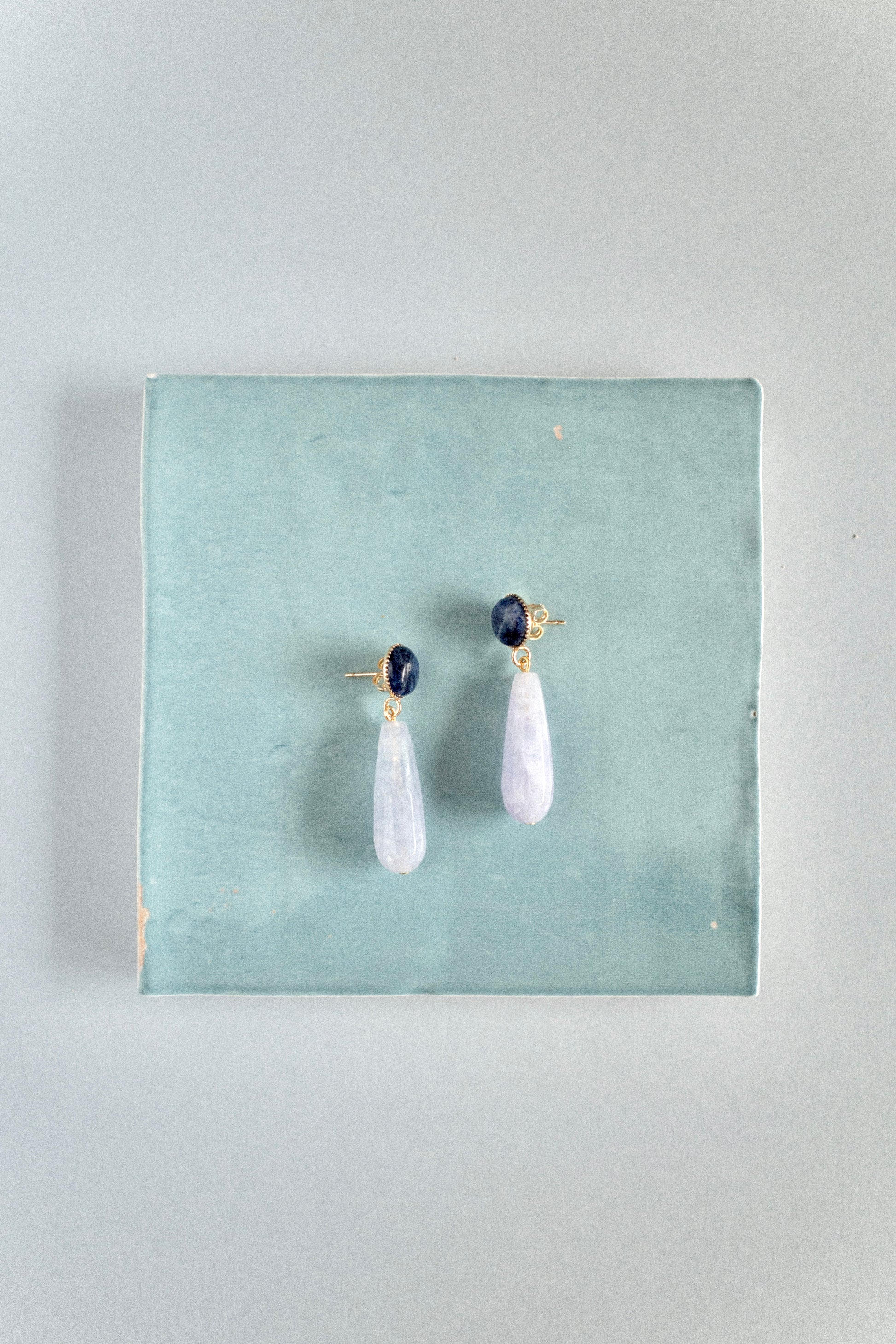 Boucles d’oreilles Sève bleue