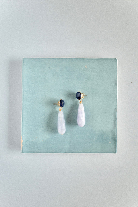 Boucles d’oreilles Sève bleue