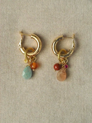 Boucles d'oreilles Alizé bleu