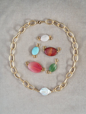 collier avec perle unique modulable interchangeable charms