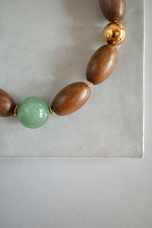 Collier Orée | Ras de cou organique et moderne en bois