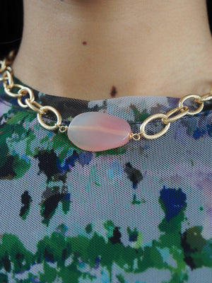 Collier Grand Trianon rose foncé