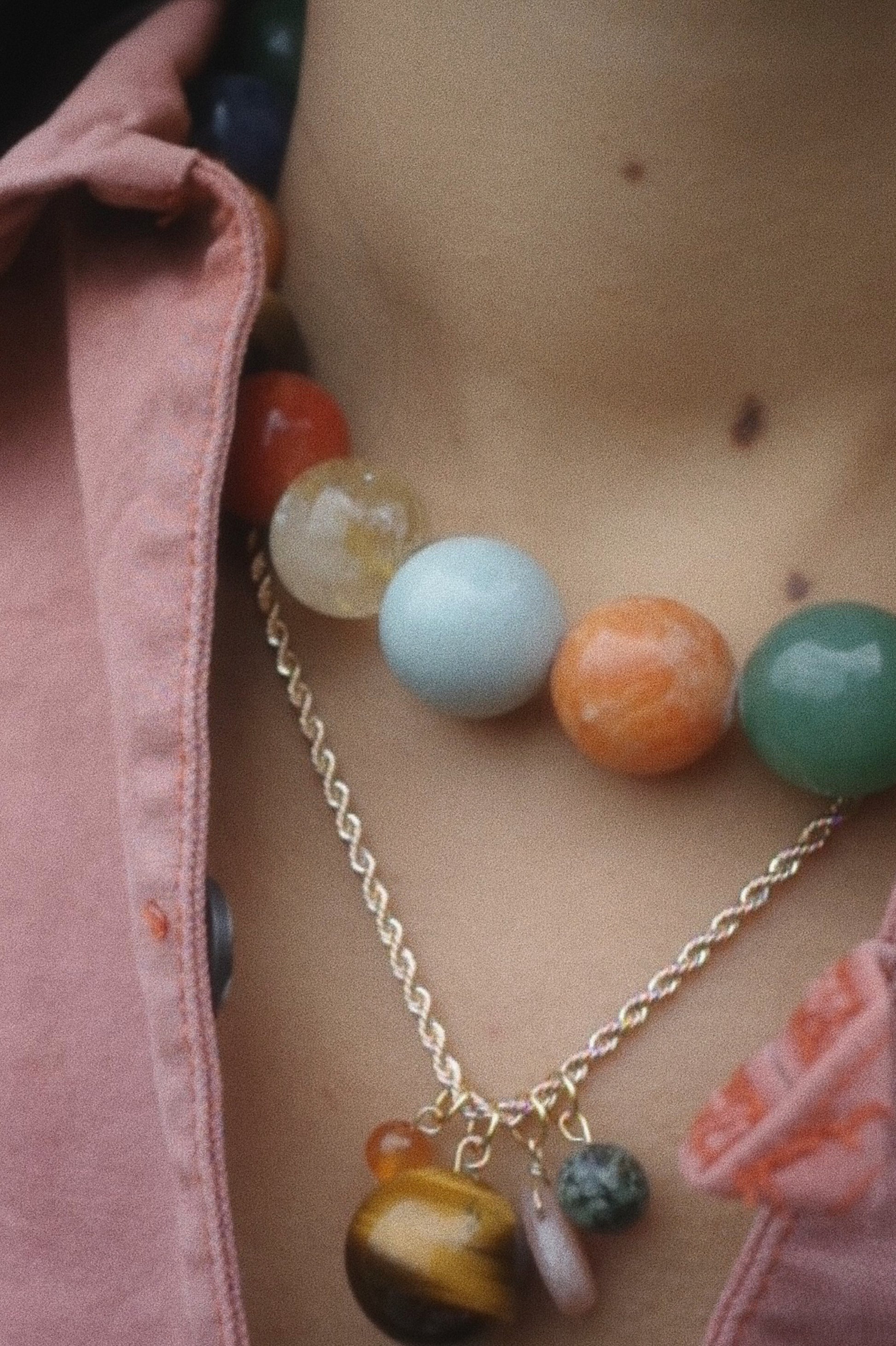 Collier Cosmos | Ras de cou en sphères multicolores